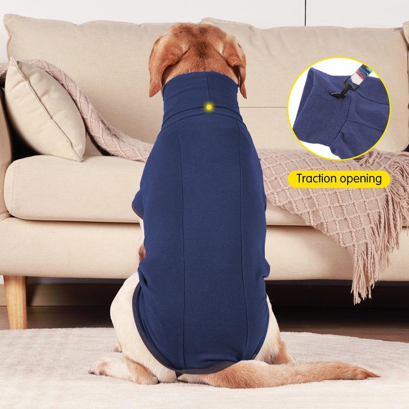 Dog Sweater Pullover Cold Weather Vest for Dogs Dog Sweatshirt & Jacket for Indoor and Outdoor Use (Large, Navy Blue) Large - PawsPlanet Australia