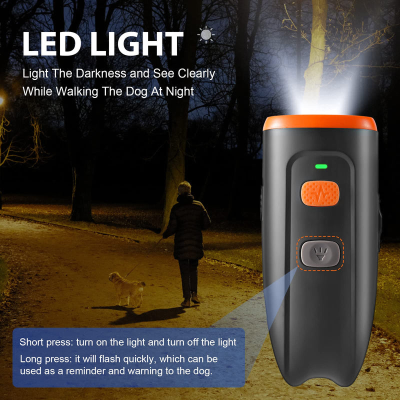 Ultrasonic Dog Barking Control Device, Anti Barking Device Dog Barking Silencer with LED Light, 3 Training Modes Dog Bark Deterrent Devices 20ft Range Dog Training & Behavior Aids w/SOS Black - PawsPlanet Australia