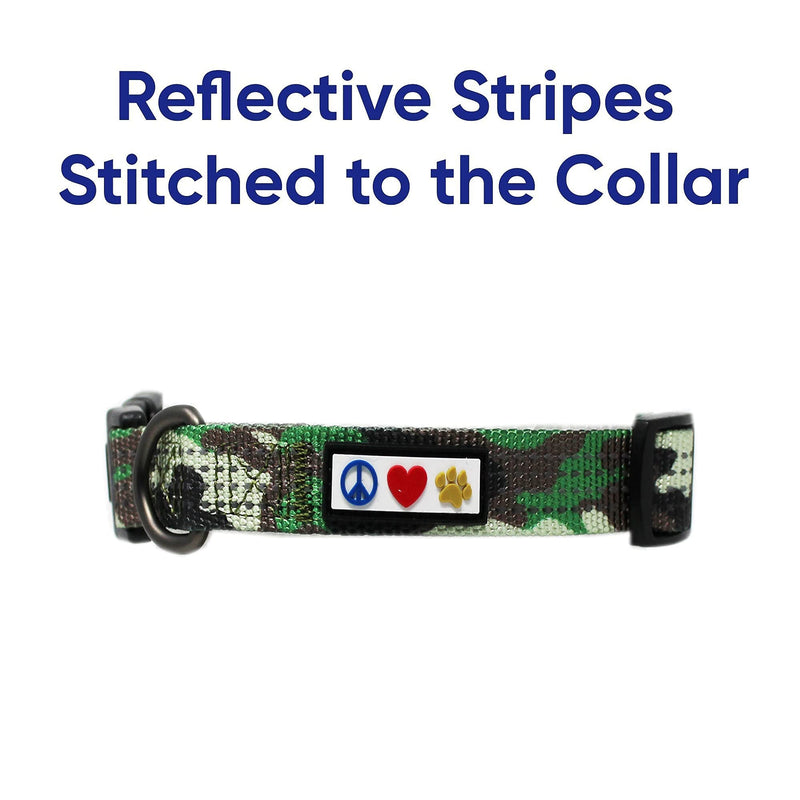 Pawtitas Value Bundle Set | Small Reflective Dog Harness + Small Reflective Dog Collar + Small Reflective Dog Leash – Green Camouflage Set - PawsPlanet Australia