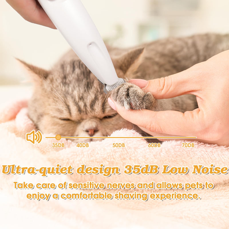 Palksky Dog Paw Trimmer, Upgraded 18mm-Blade Electric Dog Clippers for Groomming-with Led Display, Waterproof Pet Micro Precisiion Trimmer, Rechargeable Hair Shaver for Paws, Ears, Face, Rump-and Eyes One Speed