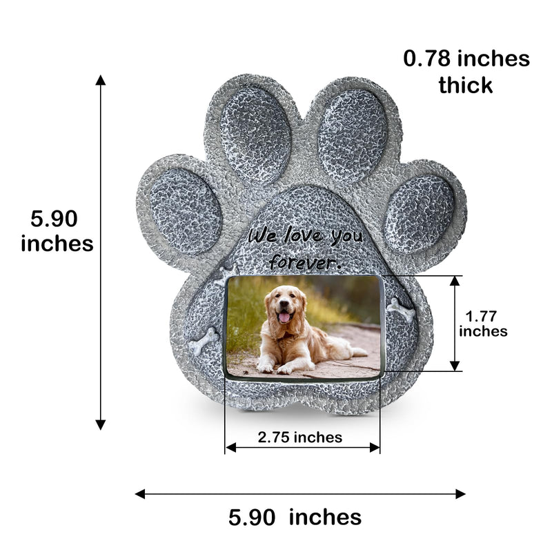 Pet Memorial Stones for Dogs,Loss of Dog Sympathy Gift Indoor Display,Pet Grave Markers Dog Bereavement Gifts Outdoor Tombstone Paw Shaped Carve We Love You Forever Dog‘s Paw - PawsPlanet Australia