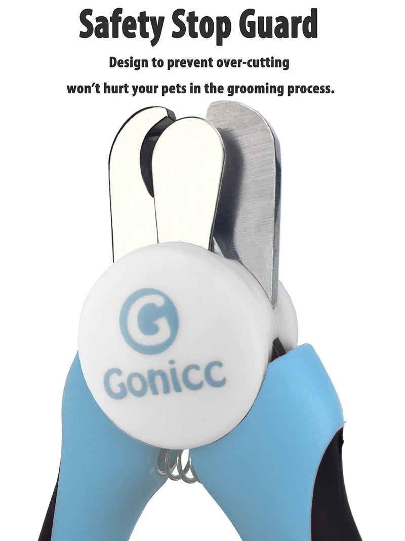 gonicc Dog Nail Clippers and Cat Nail Clippers with Safety Guard to Avoid Overcutting, Free Nail File, Razor Sharp Blade - PawsPlanet Australia