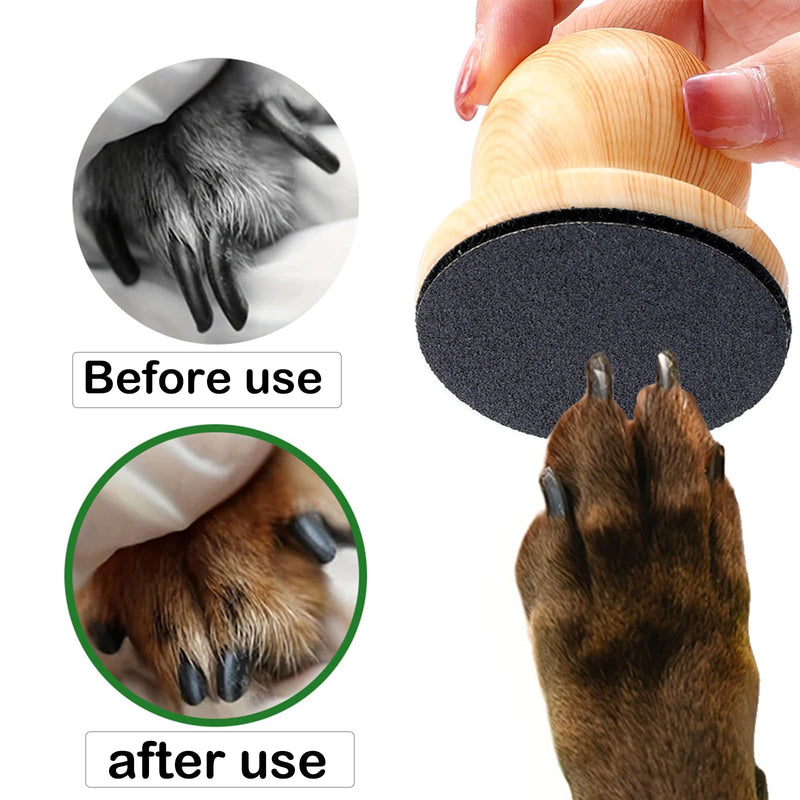 Dog Nail File with 9 Replaceable Filing Discs Dog Scratch Board for Safe and Convenient Nail Care Dog Nail Scratch Board Keep Your Dog and Cat's Nails Smooth（Natural Wood Color） - PawsPlanet Australia