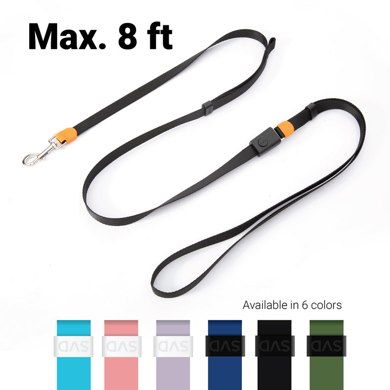 SVD.PET 4-in-1 Hands Free Dog Leash, Versatile Crossbody Dog Leash with Easy Release Buckle, Easy Adjust Waist Dog Leash to Fit Your Body and Waist for Walking, Jogging and Running Your Dog (Black) Black