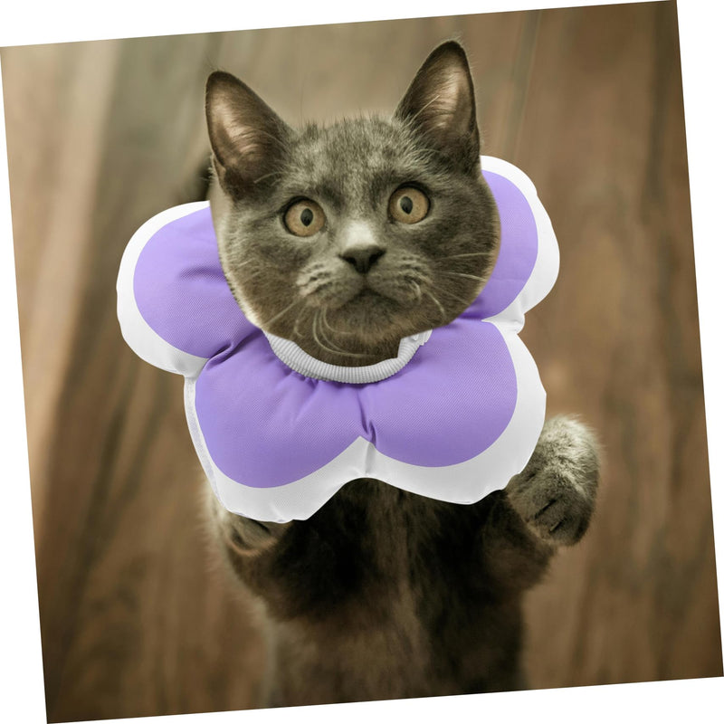 Waterproof Lightweight Cat and Dog Neck Collar with Sunflower Design Adjustable Protective Collar for Recovery Licking Neck Brace for Small Pets