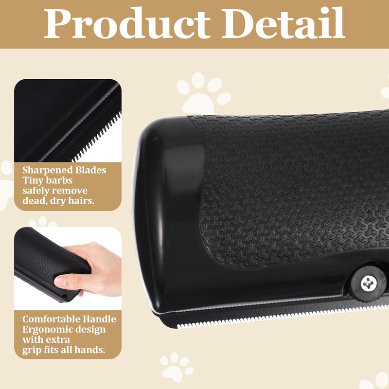 2 Pcs Deshedding Dog Brush, Cat Dog Brush for Shedding Tool, Professional Shorthair Soft Rabbit Pet Deshedding Cat Brushes for Cats Dog, Portable Design Refresh Pet Brushes Hair Removal Tool - PawsPlanet Australia