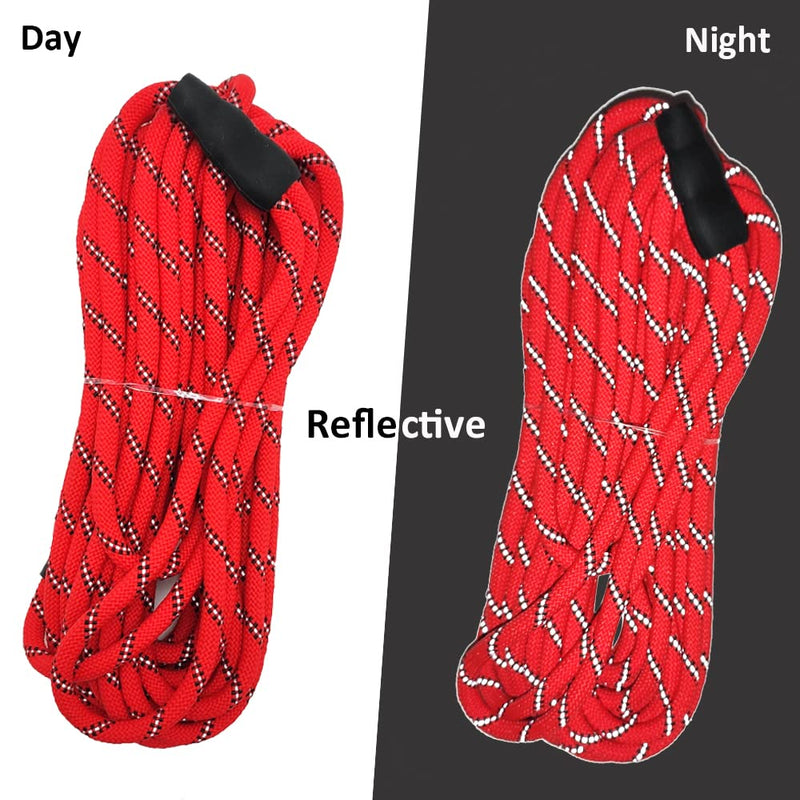Reflective Long Slip Lead Dog Leash Anti-Choking 12 FT/20 FT/30 FT/50 FT Rope Training Leash for Medium Dogs Small Puppy Pets (30ft, red) 1/3 in x 30ft - PawsPlanet Australia