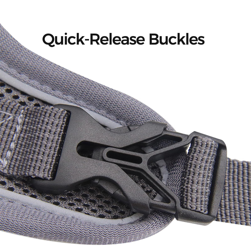 pangdi Cat Harness and Leash Set Escape Proof Tactical Large Kitten Harness Emotional Support Cat Vest, Grey, L 01 Grey - PawsPlanet Australia