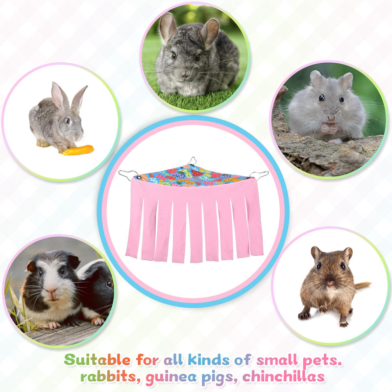 4 Pcs Guinea Pig Hideout Small Animal Corner Fleece Hideaway Cute Ferret Hammock Cage Decor Accessories for Hamster Hedgehog Small Bunny Small Pets, 4 Styles - PawsPlanet Australia