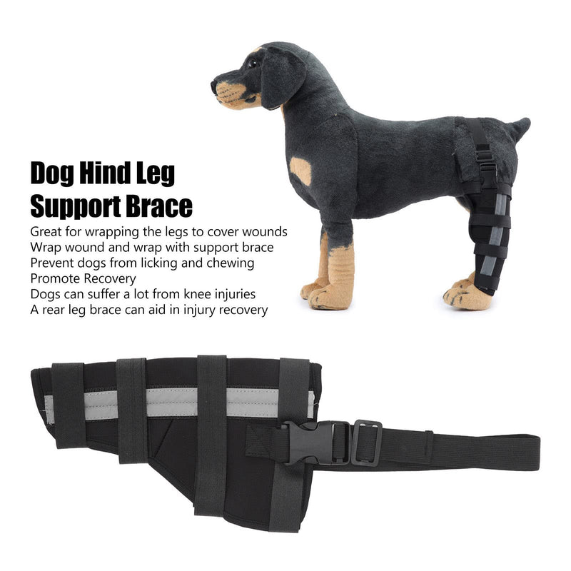 Dog Hind Leg Brace, Dog Hind Leg Patella Bandage Pet Knee Wounds Prevent Licking Knee Brace, Flexible Support, Treat Sprains for Recovery After Surgery