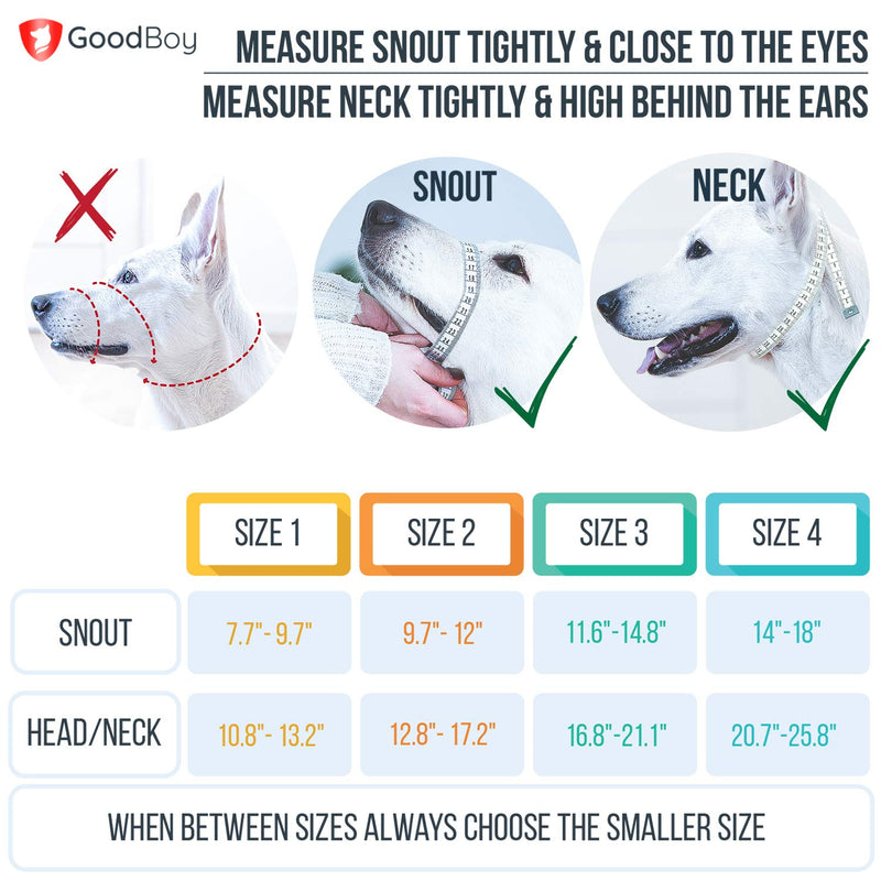 GoodBoy Dog Head Halter with Safety Strap - Stops Heavy Pulling On The Leash - Padded Headcollar for Small Medium and Large Dog Sizes - Head Collar Training Guide Included (Size 4, Pink Nylon) Size 4 (Pack of 1) Pink Nylon / Black Padding - PawsPlanet Australia