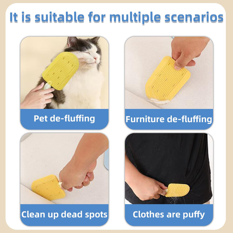 Pet Ice Cream Massage Comb, Cat Double-Sided Grooming Brush, Cat Tongue Brush for Cats Grooming Easily Removes Fur Reducing Hairballs (Blue) Blue - PawsPlanet Australia