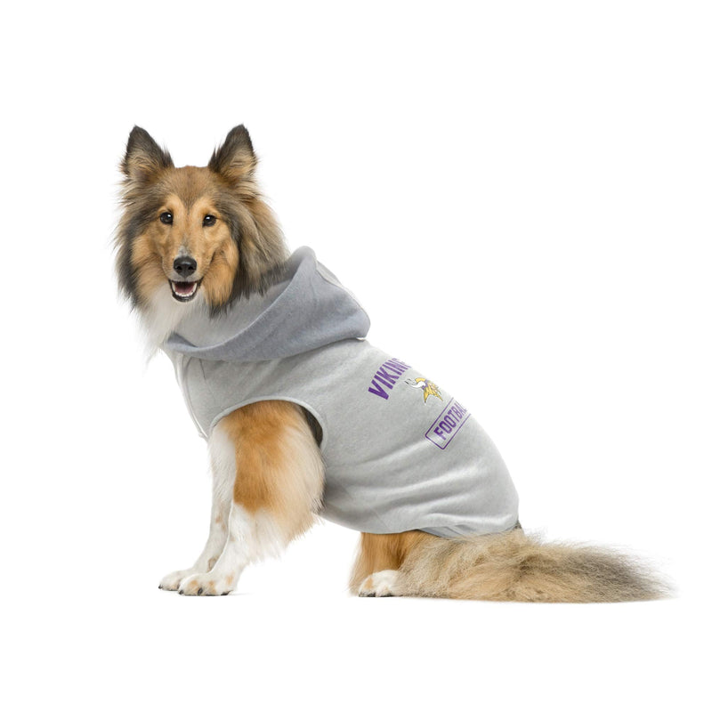 Littlearth Minnesota Vikings NFL Pet Hooded Crewneck with Team Logo and Name - PawsPlanet Australia