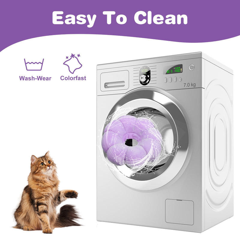 Soft Cat Recovery Cone Collar Adjustable Lightweight Kitten E-Collar Comfortable Neck Cats Recovery Collars Protective Dog Cat Cones for Kittens Small Dogs Stop Licking Wounds After Surgery