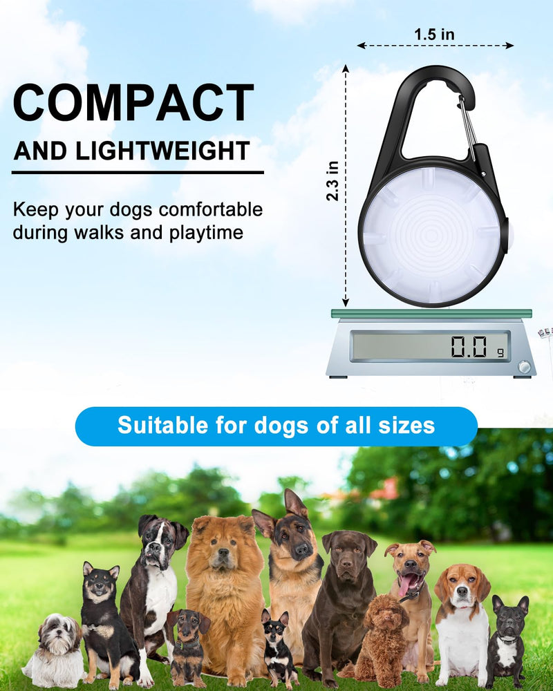 Dog Lights for Night Walking - 2 Pack 4 Modes Dog Collar Light, Rechargeable Dog Walking Light for Nighttime Clip On, IP68 Waterproof Durable Dogs Safety Light (Black) - PawsPlanet Australia