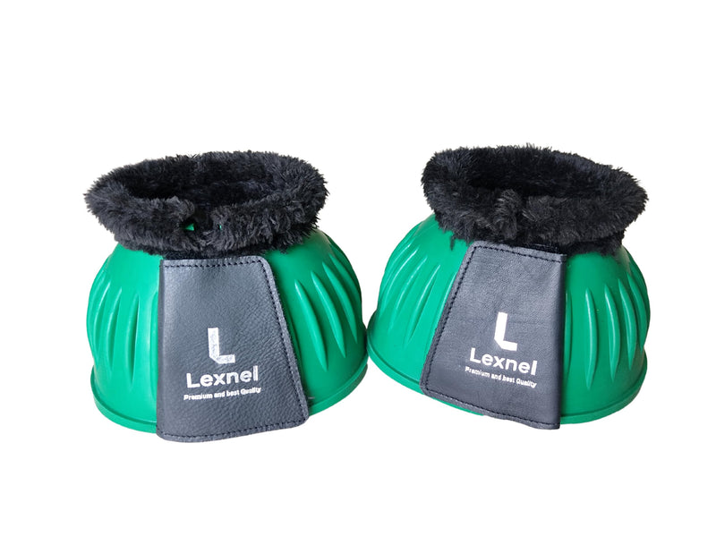 Rubber Bell Boots, Durable Bell Boots for Horse – Superior Hoof Protection and Comfort 1 Pair (Green, Large) Green - PawsPlanet Australia