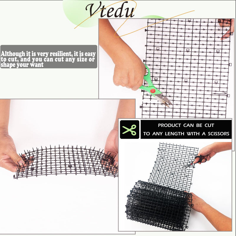 Cat Deterrent Mat(6.5ft), Cat Repellent Mat, Cat Scat Mat,Cat Spikes with 8 Staples, Scat Mats for Pets(Cats, Dogs...) for Garden - PawsPlanet Australia