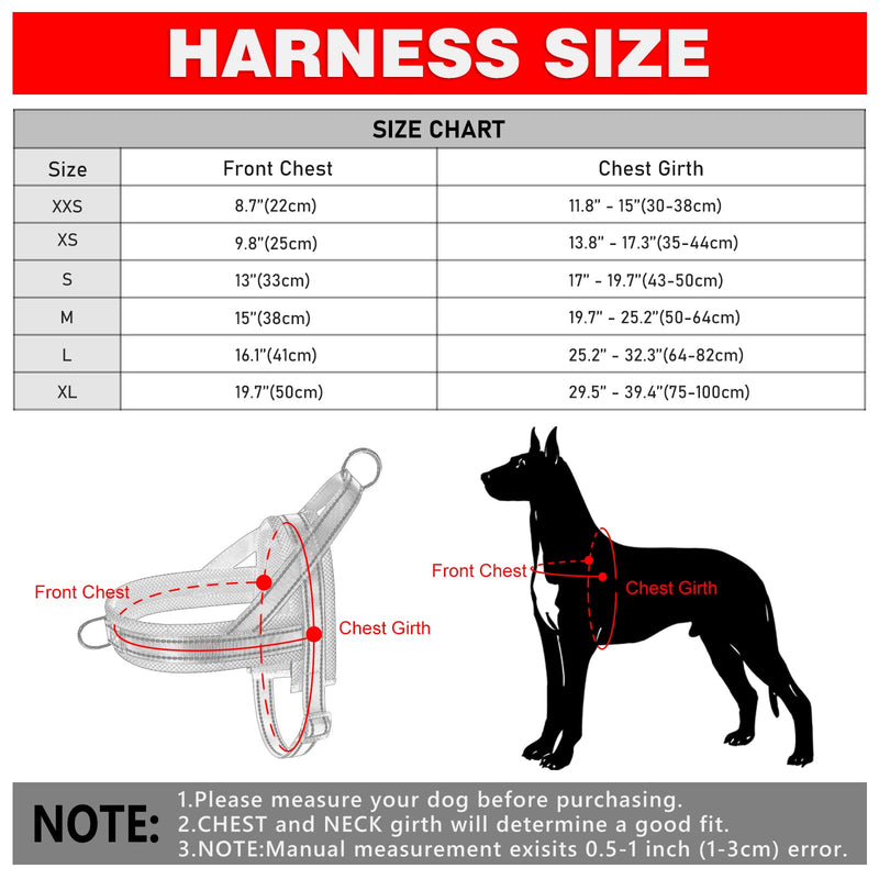 Plutus Pet No Pull Dog Harness with Breathable Mesh Padded, Adjustable Reflective Escape Proof Dog Harness, Quick Fit Dog Vest Harness for Small Medium Large Dogs(L, Black) L: chest 25.2"-32.3" - PawsPlanet Australia