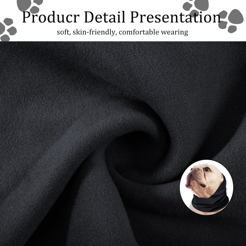 Dog Quiet Ear Covers for Ear Protection, Calming Ear Muffs for Dogs/Cats - Hood for Anxiety Relief/Calming/Warm (Black Ears Covers M)