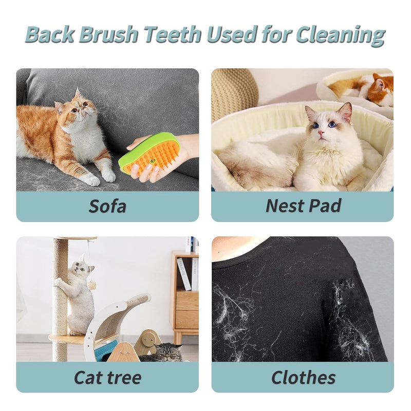 Cat Steam Brush, 3 In1 Spray Cat Brush, Self Cleaning Cat Steamy Brush, Cat Steamy Brush for Massage, Steam Pet Brush for Removing Tangled and Loosse Hair - PawsPlanet Australia