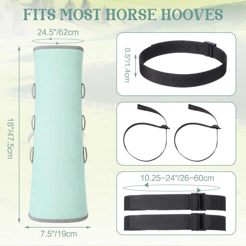 2 Pcs Hoof Soaking Boot for Horses Upgraded Extended Length Horse Hoof Soaker Heavy Duty Icing Treating Bucket with EVA Pad & Elastic Band Easy Use for Common Hooves Problems