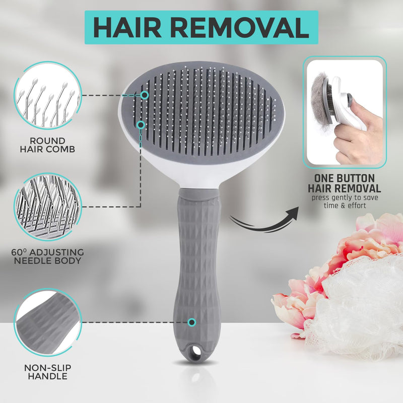 6 in 1 Dog Washing Kit for Loving Dogs & Cats - Dog Bath Brush, Dog Shampoo Brush, Dog Scrubber for Bath, Dog Washing Gloves and Mittens for Short & Long Haired Dog/Cat - Pets Love It! - PawsPlanet Australia
