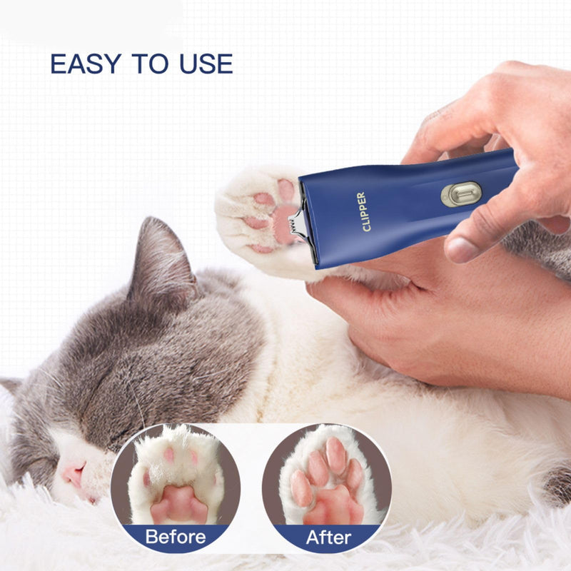 Dog Grooming Cilppers,Handy & Powerful Pet Electric Hair Trimmer Kits Waterproof Cordless Rechargeable Grooming Shavers for Small Dogs and Cats 006 Blue-2