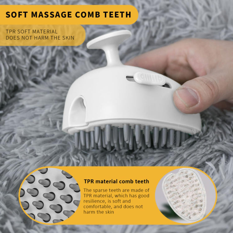 4 in 1 Cat Steam Brush for Shedding, Rechargeable Cat Brush with Steam, Steam Pet Hair Brush for Indoor Cats, Massage, Cleaning, Shedding, Combing & Remove Floating Hair All In One White - Silicone Bristles Standard - PawsPlanet Australia