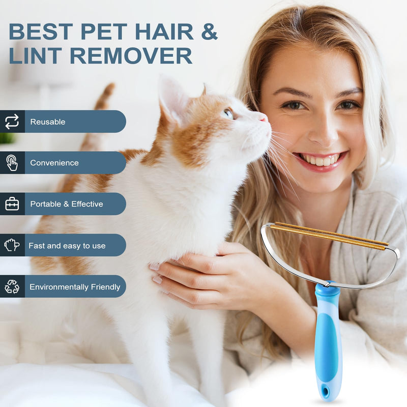 Newest Pet Hair Remover, 2 Pack Dog Cat Hair Remover, Lint Cleaner, Deep Cleaning, Portable Fur Removal Tool for Carpet, Car Mat, Couch, Pet Bed, Rug - PawsPlanet Australia