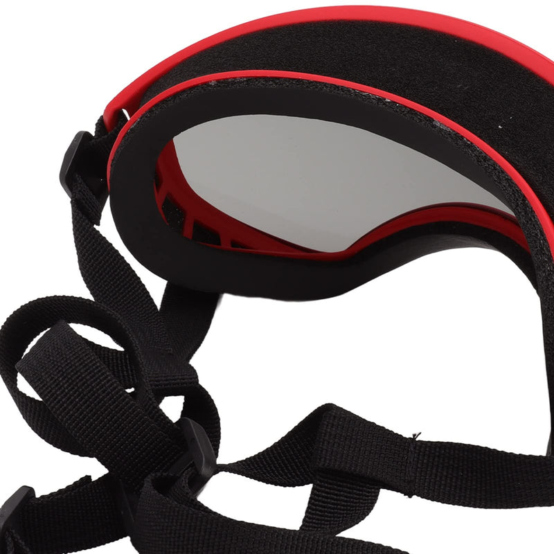 Dog Goggles Windproof Proof Adjustable Strap Dog Sunglasses for Large Breed (Red Frame and Black Goggles) - PawsPlanet Australia