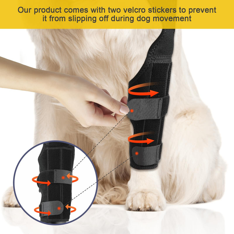 Dog Rear Leg Braces, For Support With Cruciate Ligament Torn Injury Joint Hip And Muscle Sore Dog Leg Braces for Back Leg Dog ACL Brace Knee Brace for Dog ACL Brace Hind Leg (Black, Size M)