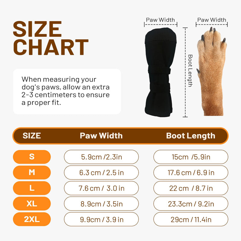 Dog Recovery Boot for Injured Paws - Breathable Dog Shoes with Non-Slip Sole & Self-Adhesive Strap, Dog Bootie to Protect Wounds from Licking, Dirt, and Infection - for Small to Medium Dogs XL