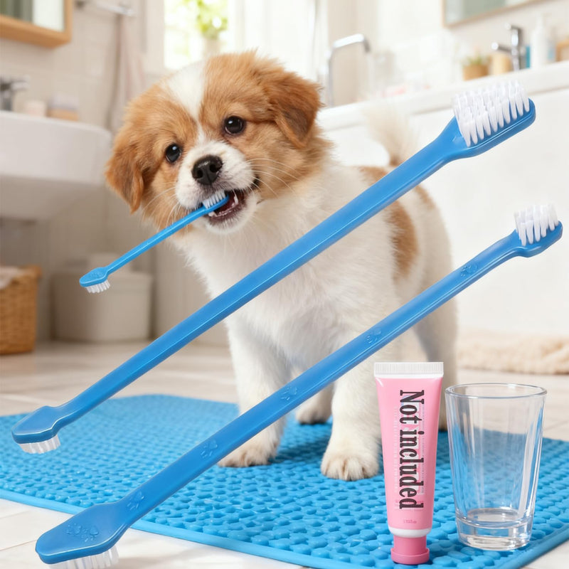 YMCCOOL Dog Toothbrush Set of 8 – Dual Headed Dental Hygiene Brushes for Small to Large Dogs, Easy Teeth Cleaning & Dental Care,Dog Tooth Brushes for Small to Large Dogs, Cats, and Most Pets Dogtooth-brush-8