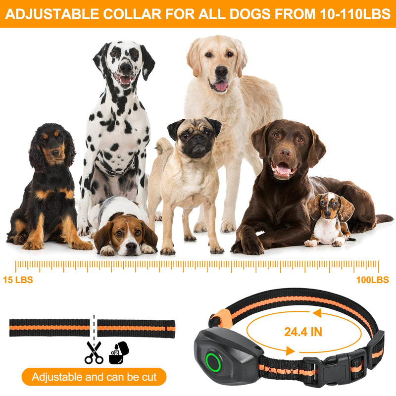 Dog Shock Collar with Remote Control,1300Ft,IP67 Waterproof Dog Training Collar with 3 Training Modes, Beep, Shock, Vibration,Safe Lock for Small, Middle,Large Dogs (Orange O+B) - PawsPlanet Australia