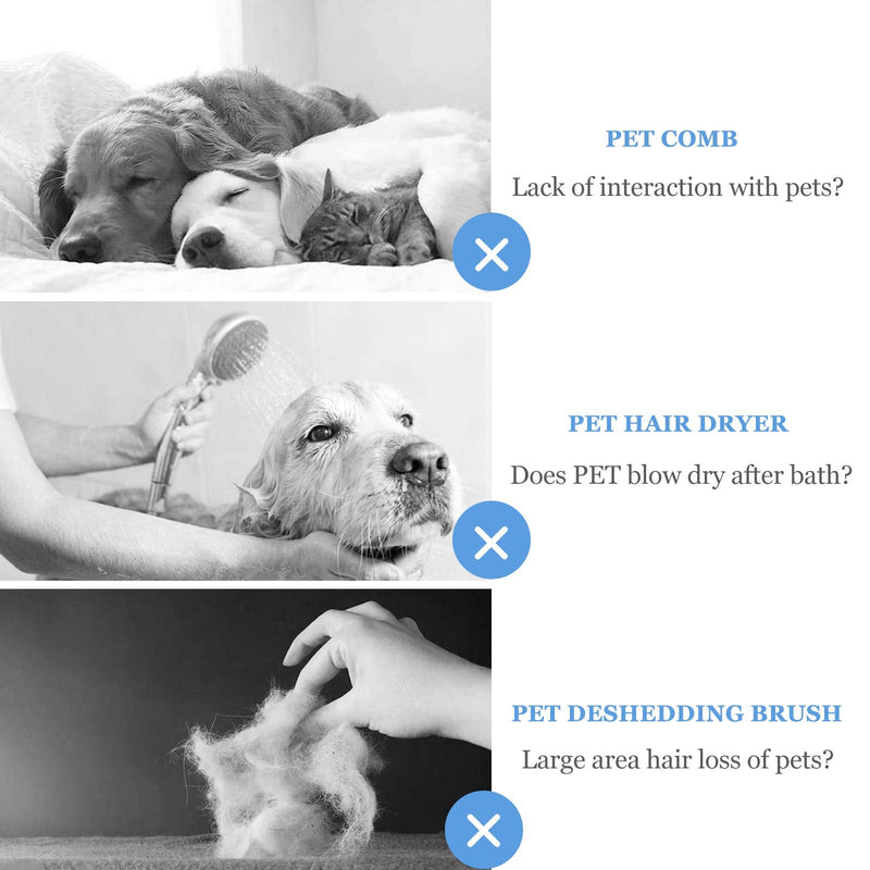Scicalife Pet Hair Dryer, 2 in 1 Quiet Portable Pet Grooming Blower with Slicker Brush, Adjustable 3 Temperatures & Fast-Drying Towel, Home Pet Care for Dogs, Cats & Other Coated Breed. - PawsPlanet Australia