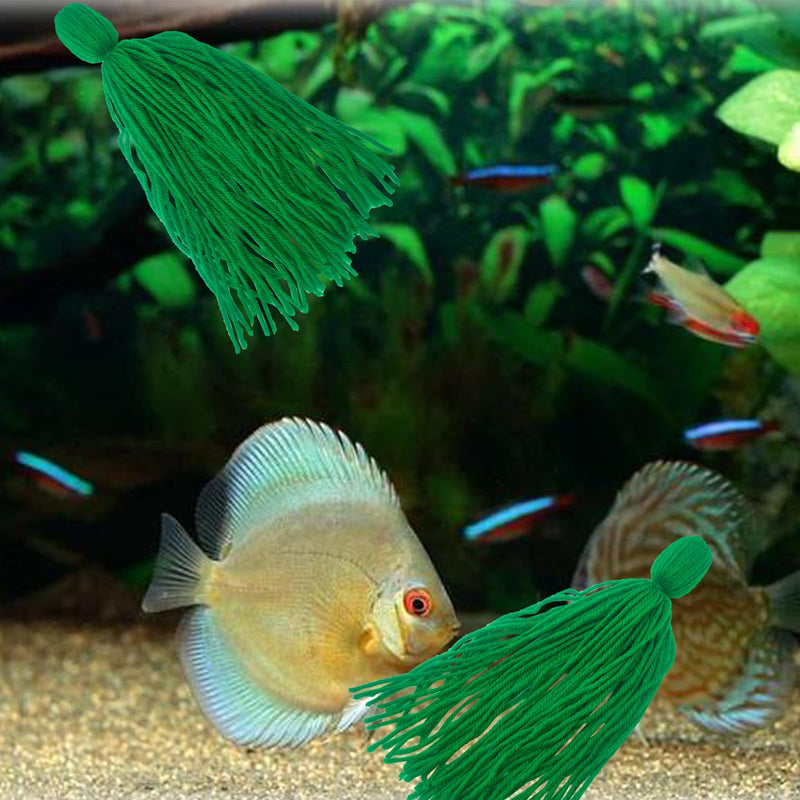 2PCS Fish Spawning Mops Fish Breeding Aquatic Plant Fish Hideout for Aquarium Floating Fish Grass for breeding spawning Fish, Aquarium Fish Fry Hiding Decorations