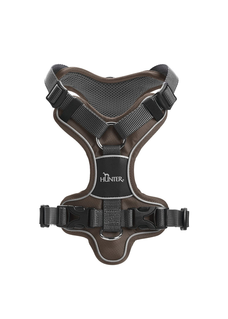 HUNTER Divo Dog Harness, XS, 34-47 cm, Brown/Grey Brown / Grey - PawsPlanet Australia