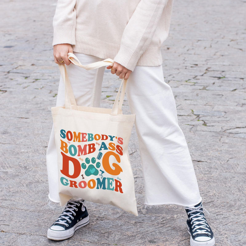 FOTAP Dog Groomer Gift Pet Groomer Tote Bag Somebody's Bomb As Dog Groomer Shoulder Bag Dog Stylist Gift Appreciation Gift Dog Groomer Tote - PawsPlanet Australia