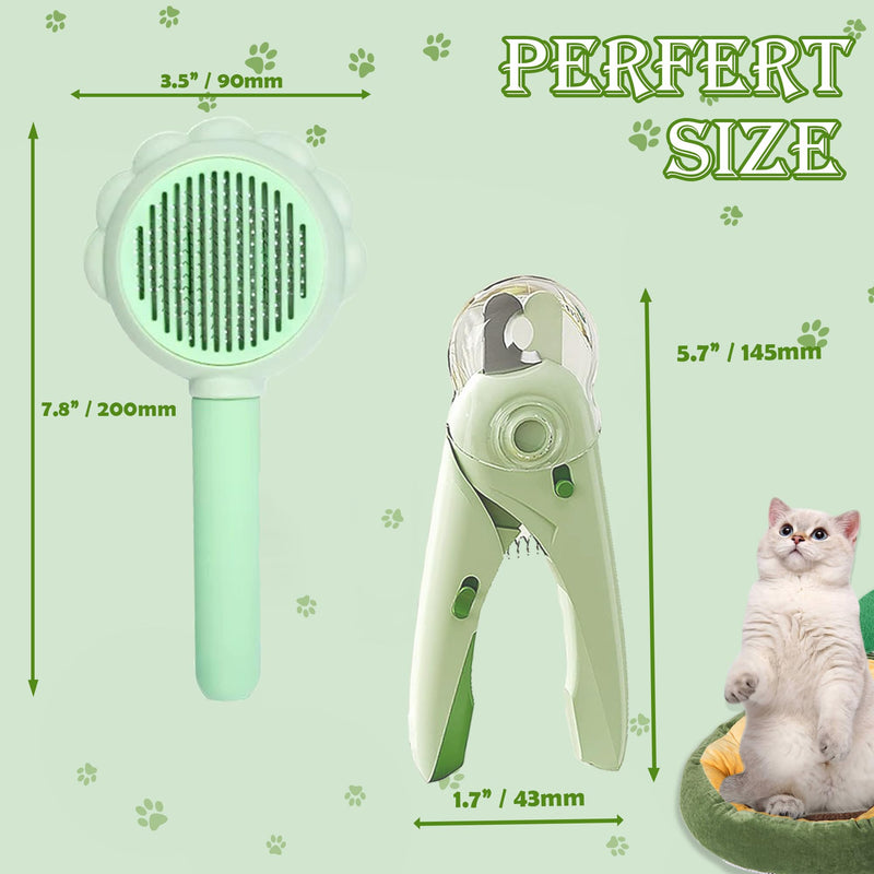 3PCS Cat Grooming Kit, Nail Clipper Trimmer and Nail File, Brush for Shedding, Comb for Long Haired Cats, Pet Supplies and Essentials, Gifts for Cat Lover - PawsPlanet Australia