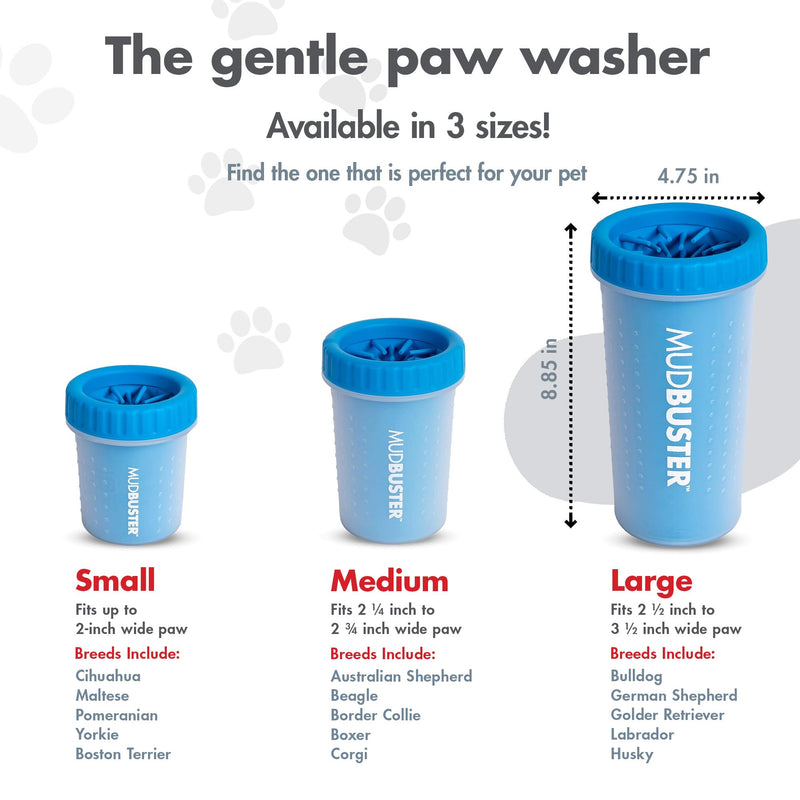 Dexas MudBuster Large Portable Pro Blue Paw Cleaner for Dogs - Premium Quality Pet Supplies and Accessories - PawsPlanet Australia