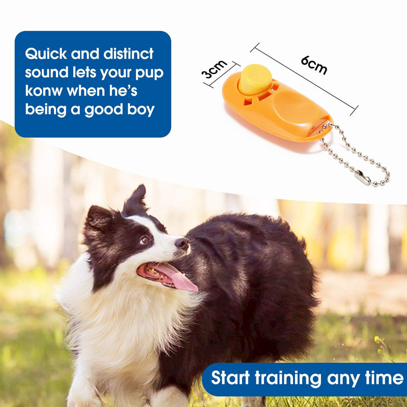 BAAPET 15/20/30/50/100 ft Long Dog Training Leash with Clickers for Small, Medium and Large Dogs or Cats (50 Feet, Orange) 50 Feet - PawsPlanet Australia