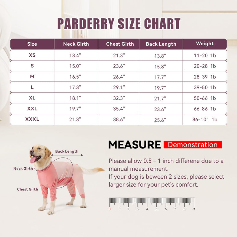 Dog Recovery Suit for Surgery Dog Onesie for Female and Male E-Collar Alternative Anti Shedding Pajamas Long Sleeve Claming Bodysuit Pink XL - PawsPlanet Australia