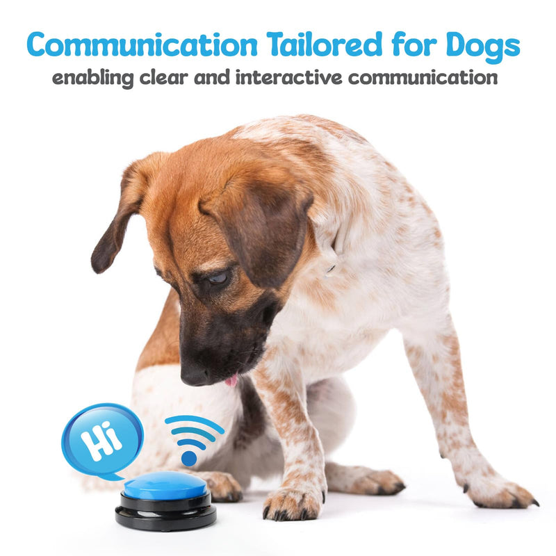 Dog Buttons for Communication, 4 Dog Talking Button Set Playback Your Message, 30s Recordable Button, Talking Buttons for Dog with Waterproof Anti-Slip Dog Button Mat & 24 Scene Stickers (4 PCs) 4 PACK - PawsPlanet Australia