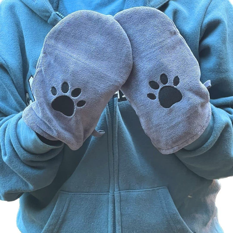 Penny & Niko Microfiber Pet Towel Mitts - Paw Cleaning and Drying Mitts/Gloves for Dogs and Cats (Gray, Standard - 4 Pack) Gray - PawsPlanet Australia
