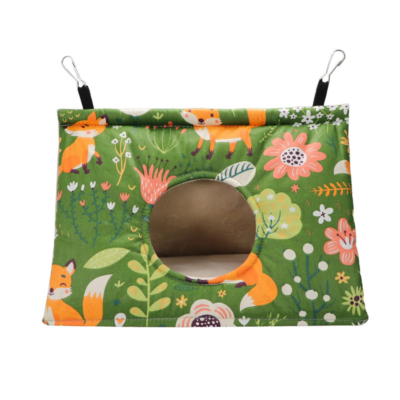 Wontee Bird Nest House Winter Warm Snuggle Hut Bird Bed Hanging Hammock for Parakeets Caique Senegal Quaker Parrots Cockatiels Conures (Large, Green) Large - PawsPlanet Australia