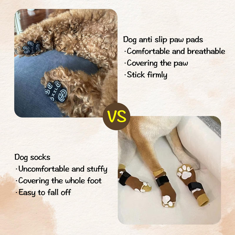 Dog Paw Portector XXL, Anti-Slip for Senior Dogs, Traction Control Paw Stickers for Old Dogs with Strong Traction, Keeps Dogs from Slipping On Hardwood Floors, Hot Pavement 5Sets20Pcs (XXL) XXL-2.5''×2.8'' - PawsPlanet Australia