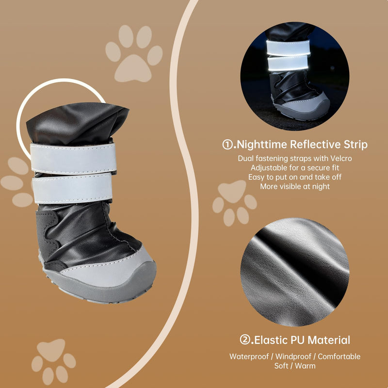 Upgraded Dog Suspender Boots, Waterproof Dog Rain Boot, Anti-Slip Winter Snow Dog Shoes Leggings, Adjustable Suspender Boots for Small Dogs, Paws Protector for Outdoor Dogs Walking Hiking (S) S - PawsPlanet Australia