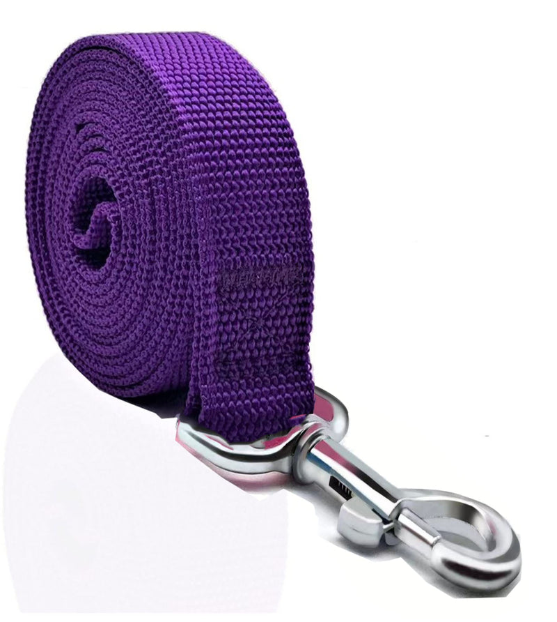 Nylon Dog Leash 4 Ft 5 Feet 6 Foot Long, Walking Training Dog Leashes for Medium Large Dogs, 1 Inch Wide (3/4" X 6 ft, Purple) 3/4" X 6 ft - PawsPlanet Australia