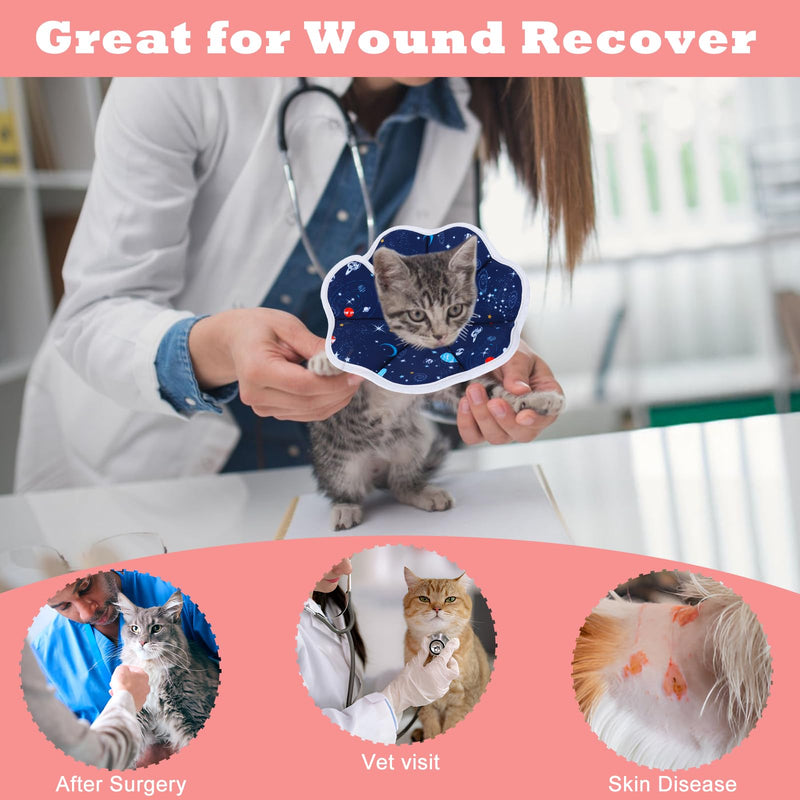 Soft Cat Cones to Stop Licking, Adjustable Cat Donut Collar Cat Recovery Collar, Inflatable Pet Cones for Cats Neck, Comfortable Elizabethan Collar for Small Medium Kitten After Surgery - PawsPlanet Australia