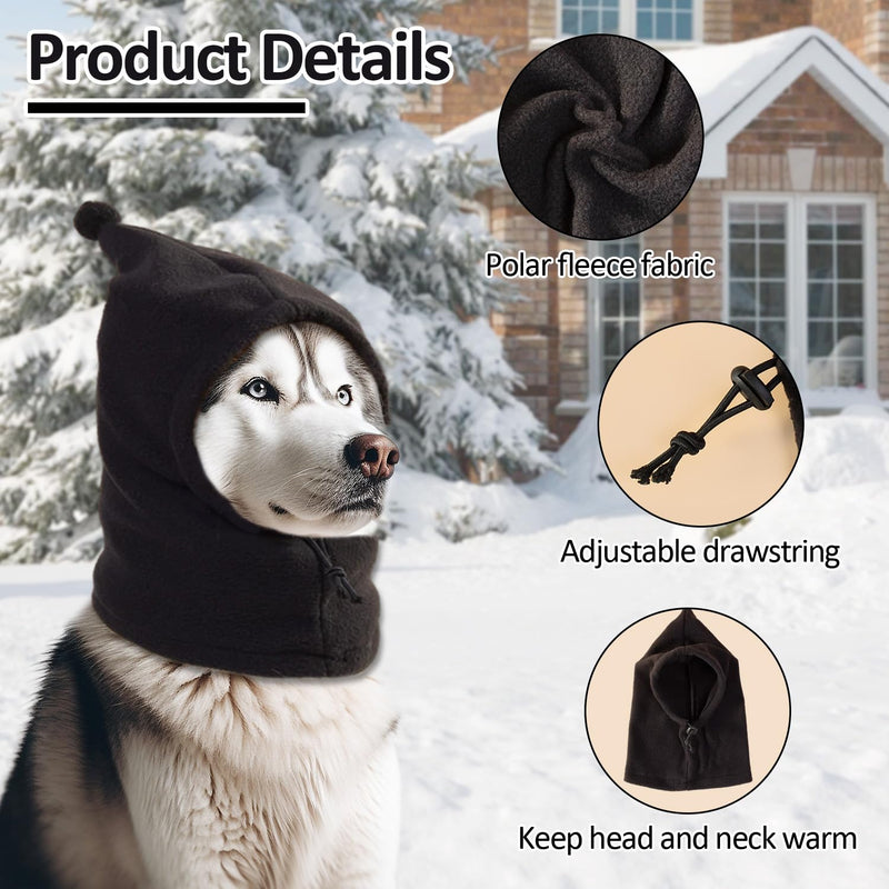 Dog Snood Ear Protector, Dog Ear Muffs for Dogs Neck Warmer | Dogs Ears Defenders for Anxiety Relief Noise Protection, Knitted Hat Holiday Outdoor Walking Essential